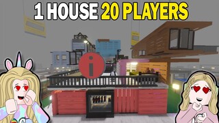 1 HOUSE BUT 20 PLAYERS CHALLENGE | SCP 3008 - Roblox