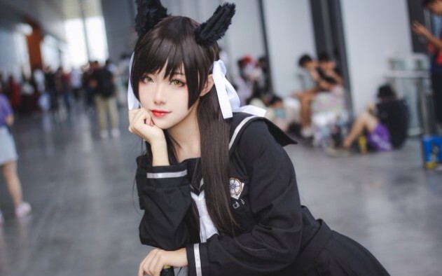 [koleksi cos] Cosplay Ms. Sister Azur Lane Seragam JK Atago, Ms. Sister, mata ini sangat indah, apak