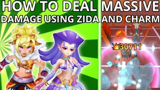 HOW TO DEAL MASSIVE DAMAGE USING ZIDA AND CHARMSERPENT || BLOCKMAN GO TRAINERS ARENA