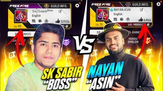 Real Sk Sabir Boss Vs Nayan Asin Oldest Collection Battle 😱 Most Demanded Versus - Garena Free Fire