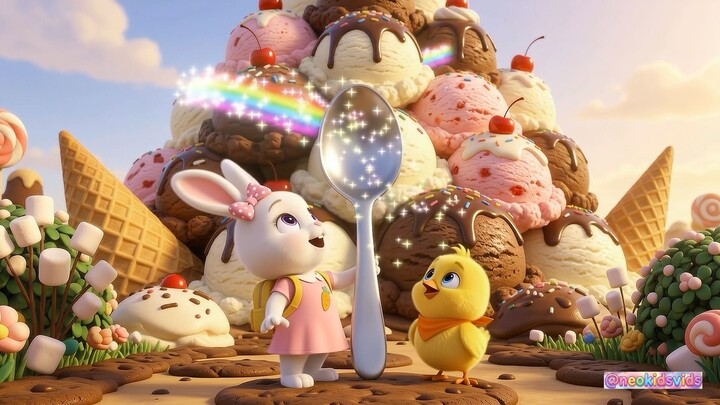 Bibi & Beto The Giant Ice Cream Rainbow Slide! ✨