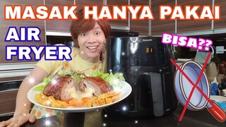 COBA MASAK HAMBURGER TANPA WAJAN!!