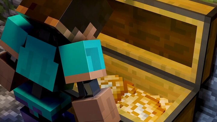 Minecraft "Don't Touch 360" funny voiceover: Robot Steve discovered a secret treasure