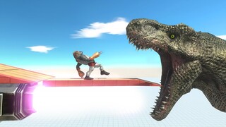 Slide into T-REX Mouth - Animal Revolt Battle Simulator