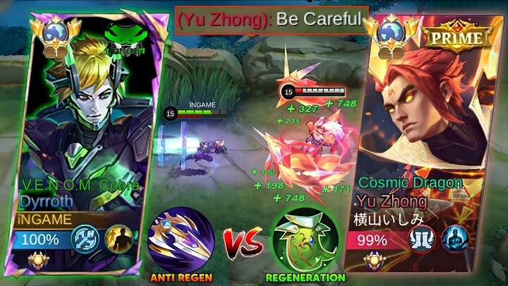 DYRROTH VS PRIME YU ZHONGWHO IS THE KING OF LIFESTEAL (EXPLAINED TUTORIAL) BEST