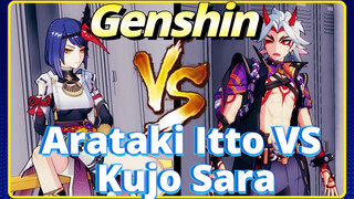 Arataki Itto VS Kujo Sara