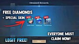 GET FREE SPECIAL SKIN AND 1K DIAMONDS + CHEST REWARDS! FREE SKIN! 2022 NEW EVENT | Mobile Legends