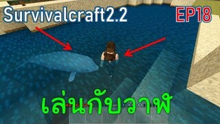 ว่ายน้ำเล่นกับวาฬเบลูก้า beluga whale | survivalcraft2.2 EP18 [พี่อู๊ด JUB TV]