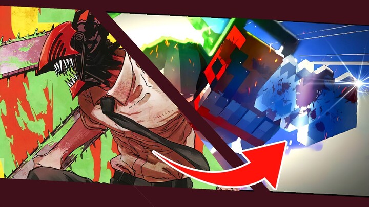 Chainsaw Man VS Minecraft!? - Animasi Minecraft