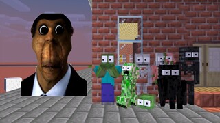 Monster School : OBUNGA FACE CHALLENGE PART 2 - Minecraft Animation