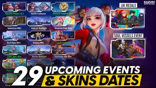 ALL 29 UPCOMING EVENT AND SKIN RELEASE DATES | SOUL VESSELS | LAYLA COLLECTOR | JJK RESALE