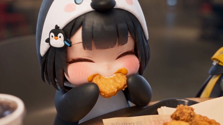 Gù gù! Toàn đồ ngon hết, mau ăn đi, tươi rói luôn đó.