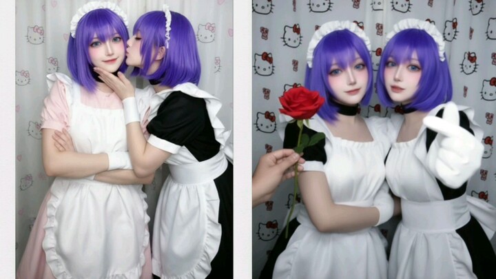 Kaede x Suzu Cosplay 💜💜 Anime Twins