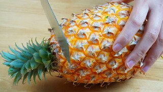 It turns out cutting a pineapple is so easy—no need to scoop out the eyes or peel it; it's quick, ef