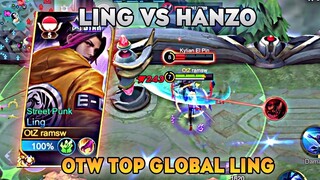 Ling vs Hanzo, Otw Top Global Ling 😂😂😂