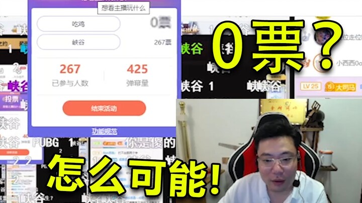 他傻了！大司马直播投票询问观众想看吃鸡还是LOL，发现没有一个人想看他玩吃鸡！