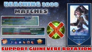 GUINEVERE SUPPORT ROTATION TUTORIAL - EMBLEM SETUP - 3000 MATCHES GUINEVERE - QUIT NA KAYO - MLBB