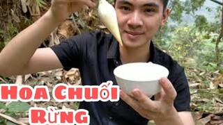 Quang Vlog | Hoa Chuối Rừng Chấm Muối Ớt Siêu Cay Siêu Ngon