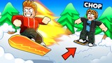 ROBLOX CHOP SKATING ON TOP OF SNOWY MOUNTAINS AND WINNING