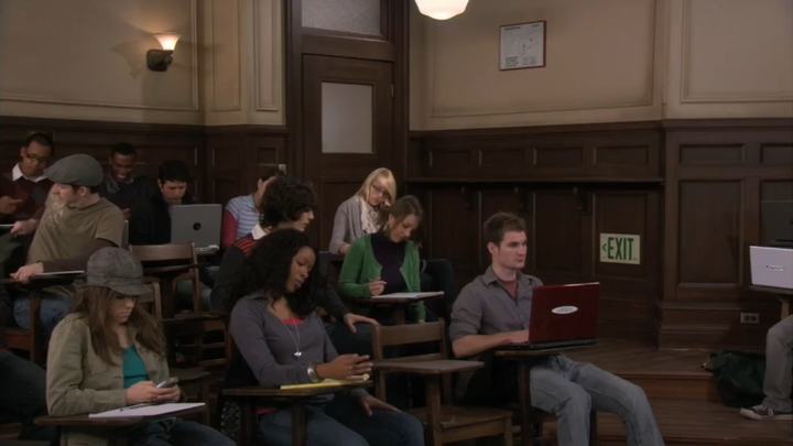 How I Met Your Mother / Mencari Ibu: Adegan Ted Menggambar dengan Kapur Bagian Kedua (Jangan kabur d