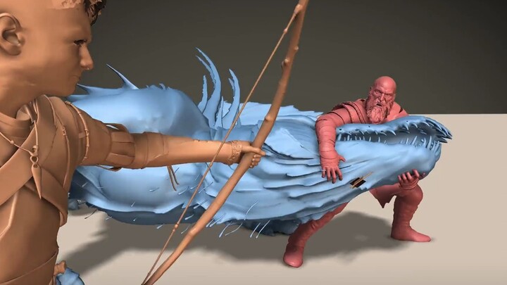 Are these cutscenes all hand K? "God of War: Ragnarok" animation process display
