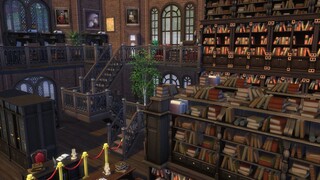 Hogwarts Inspired Library (NO CC)  - TS4 [SPEED BUILD]