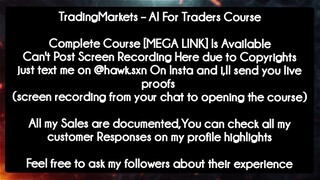 TradingMarkets – AI For Traders Course. course download