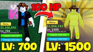 Blox Fruit Thử Thách 100 HP solo TẤT CẢ BOSS SEA 2 Siêu Khó (level 700 to 1500 in roblox)