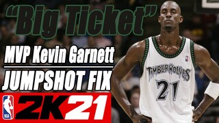 MVP Kevin Garnett Jumpshot Fix NBA2K21 with Side-by-Side Comparison