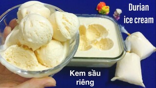 KEM SẦU RIÊNG - Cách làm kem sầu riêng dẻo mịn tại nhà, thơm nức mũi | Tra My Cooking
