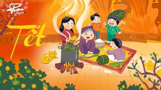 illustration of Vietnamese New Year scene | photoshop | BonArt