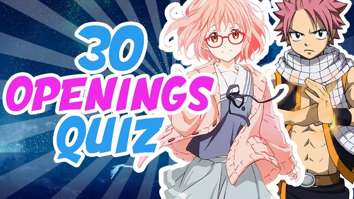 Anime Opening Quiz but There is Only Vocals (30 Openings)