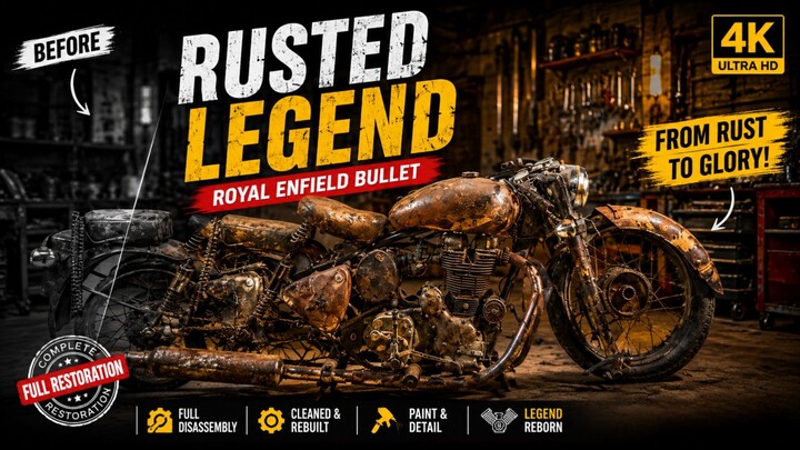 Rusty Royal Enfield Bullet Full Restoration | From Rust to Legendary Motorcycle 🔥