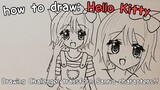 How to draw: Hello Kitty Anime Girl | drawing challenge | easy anime drawing