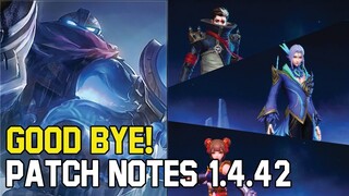 GOODBYE LING,WANWAN,GRANGER! - PATCH NOTES 1.4.42 Mobile Legends Bang Bang