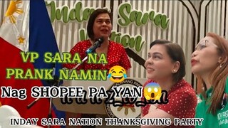 VP SARA DUTERTE UMATTEND NG AMING THANKS GIVING PARTY | NAPAKA KULIT SA KANYANG MENSAHE PARA SA AMIN