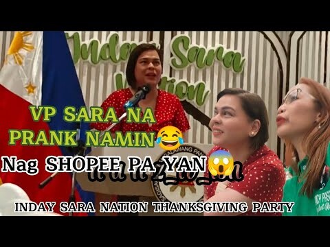 VP SARA DUTERTE UMATTEND NG AMING THANKS GIVING PARTY | NAPAKA KULIT SA KANYANG MENSAHE PARA SA AMIN