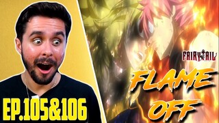 "FLAME FACE OFF" Fairy Tail Ep.105,106 Live Reaction!