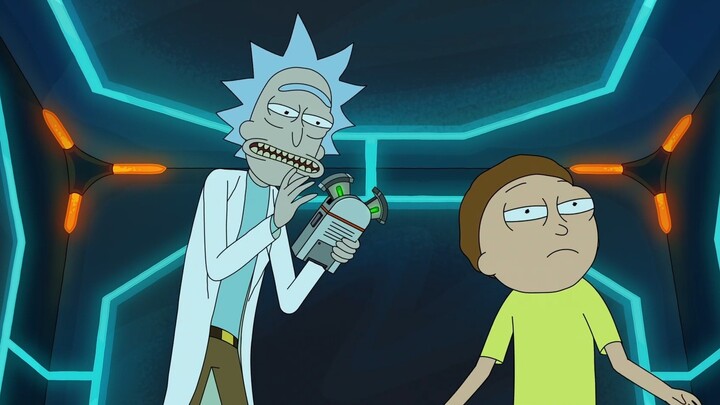 Rick and Morty enter the opening credits