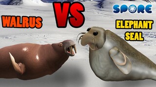 Walrus vs Elephant Seal | Animal Fight Club [S1E6] | SPORE