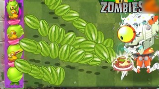 PvZ 2 Fusion - Thistle uses bullets from other plants to fight Future Zombie