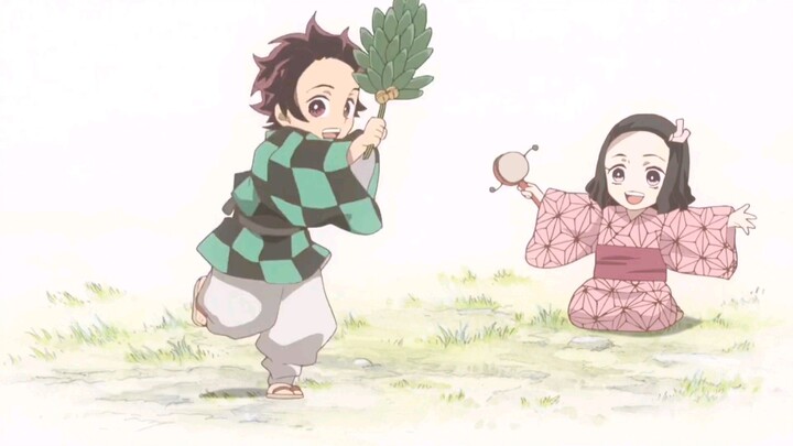 Tanjiro and Nezuko as a kid🤭