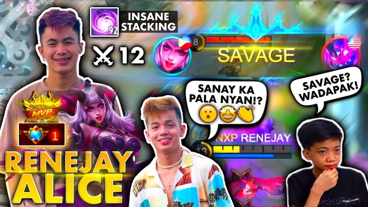 SAVAGE! by RENEJAY’S PERFECT ALICE! (GULAT SI YAWI AT SANFORD!) | Mobile Legends