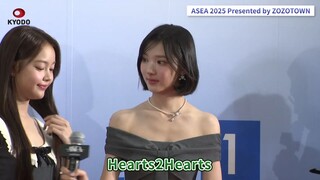 Hearts2Hearts appears on the red carpet