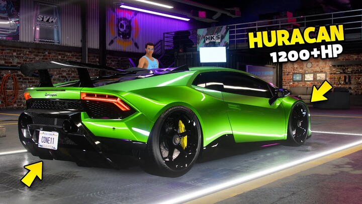 Need for Speed Heat - 1200HP Lamborghini Huracan Customization | Real Engine & Sound