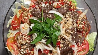 bò trộn dầu giấm. món chay.