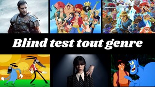 Blind test tout genre (Films, séries, animés, dessins animés, réplique de film, émission TV, disney)