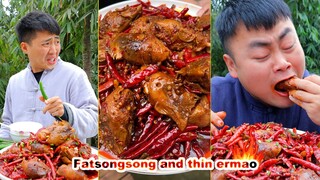 Delicious dinner, delicious chicken head dinner tonight, so cool! || songsong || interesting videos