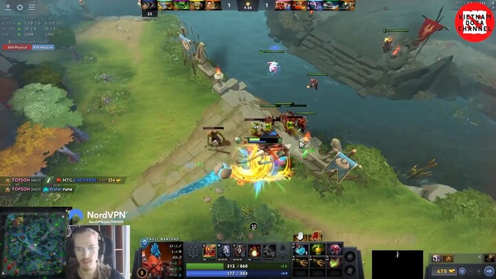 Topson đường giữa với TP #DOTA #game