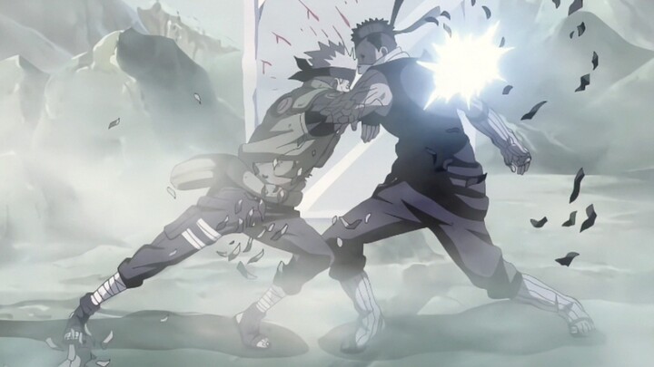 Kakashi vs Zabuza vs Haku again